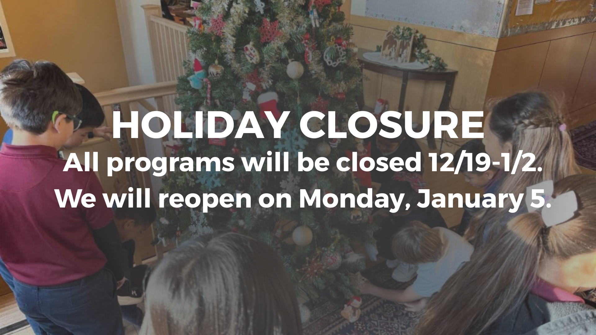 SFC HOLIDAY CLOSURE
